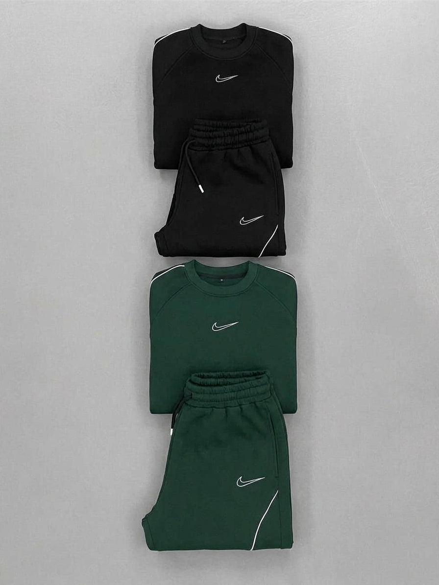 طقم رياضي رجالي مميز بتصميم عصري (Sweatshirt & Jogger Set)