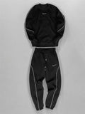 طقم رياضي رجالي مميز بتصميم عصري (Sweatshirt & Jogger Set)